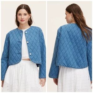Kate Spade New York x Target  Quilted Denim Jacket size small, NWT